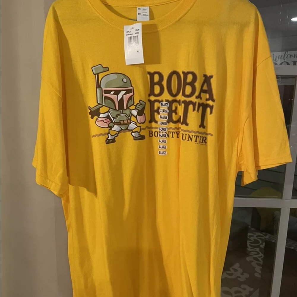 STAR WARS BOBA FETT THE BOUNTY HUNTER T-SHIRT Yellow XL